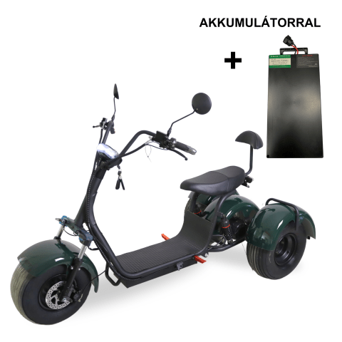 Blueway T15 háromkerekű elektromos roller akkumulátorral Blueway T15 zöld háromkerekű elektromos roller akkumulátorral