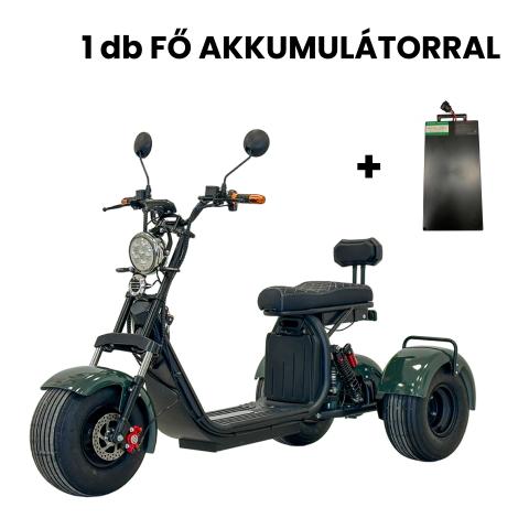 BlueWay TX15 zöld háromkerekű elektromos roller főakkumulátorral BlueWay TX15 zöld háromkerekű elektromos roller főakkumulátorral